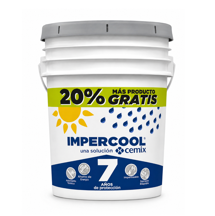 IMPERCOOL FIBRATADO 7 AÑOS BLANCO CUBETON 22.8 LTS