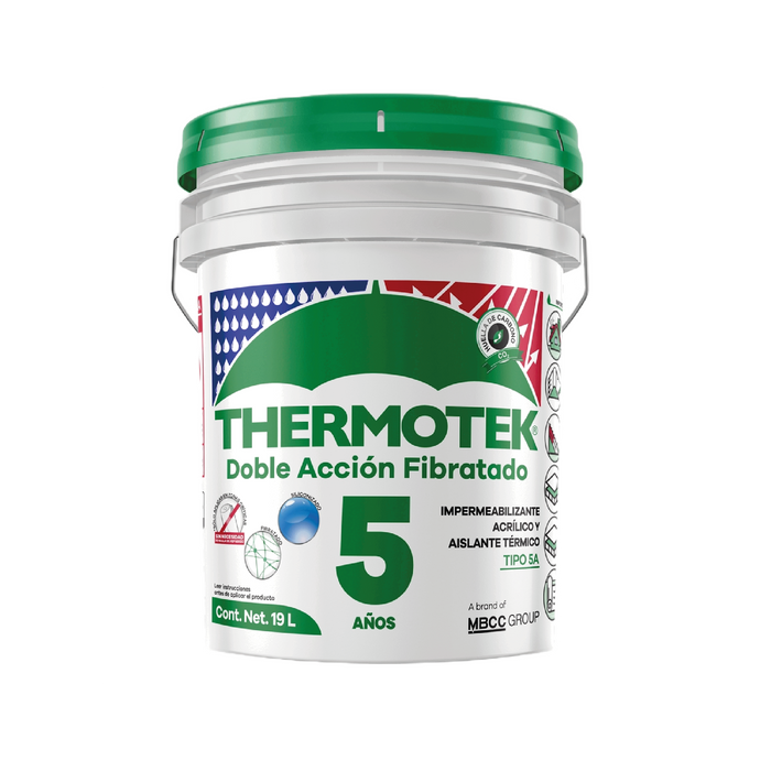 THERMOTEK DOBLE ACCIÓN FIBRATADO BLANCO (5A) 19LT