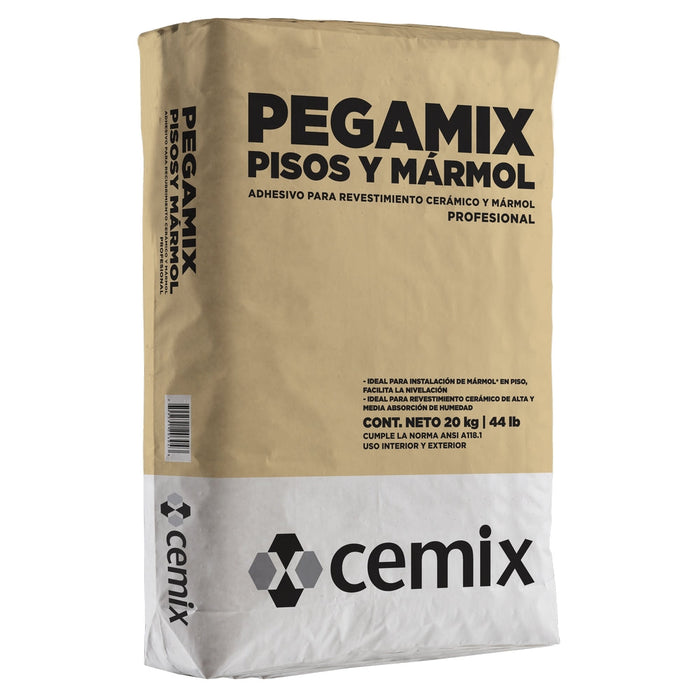 PEGAMIX PISOS Y MARMOL BLANCO 20 KG